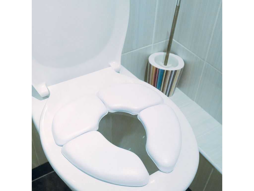 Réducteur de toilette pliant, blancplié : longueur 18.5 cm - largeur 16.5  cm - hauteur : 11,5 cm